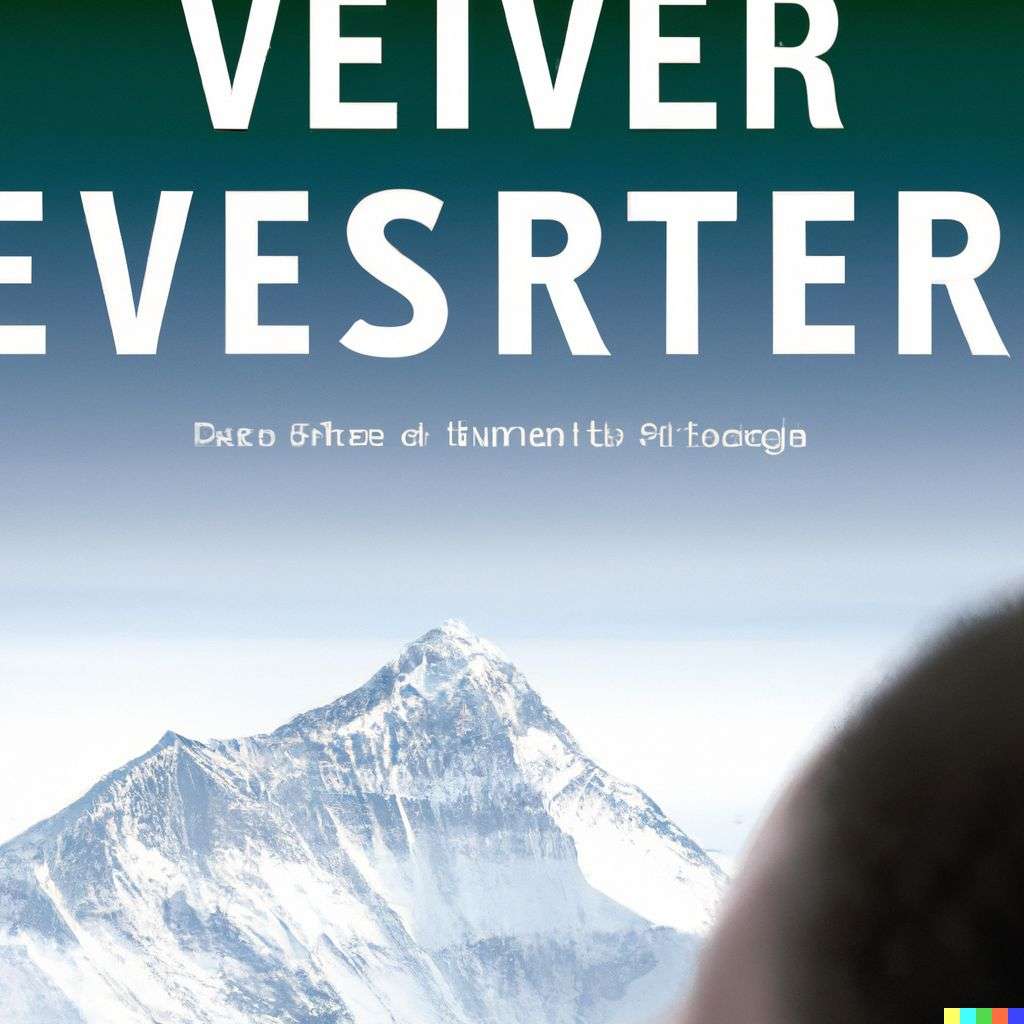 someone gazing at Mount Everest, promotional poster for an Oscar-winning movie